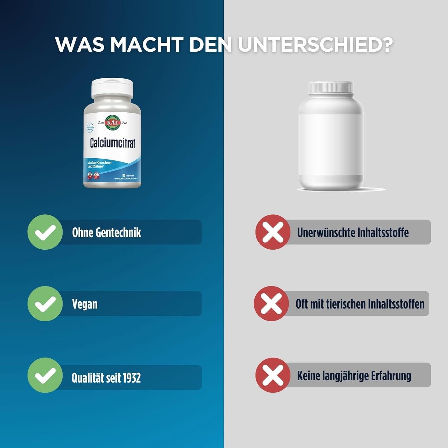 Citrato de Calcio KAL 1000 mg 90 Tabletas Bioavailable