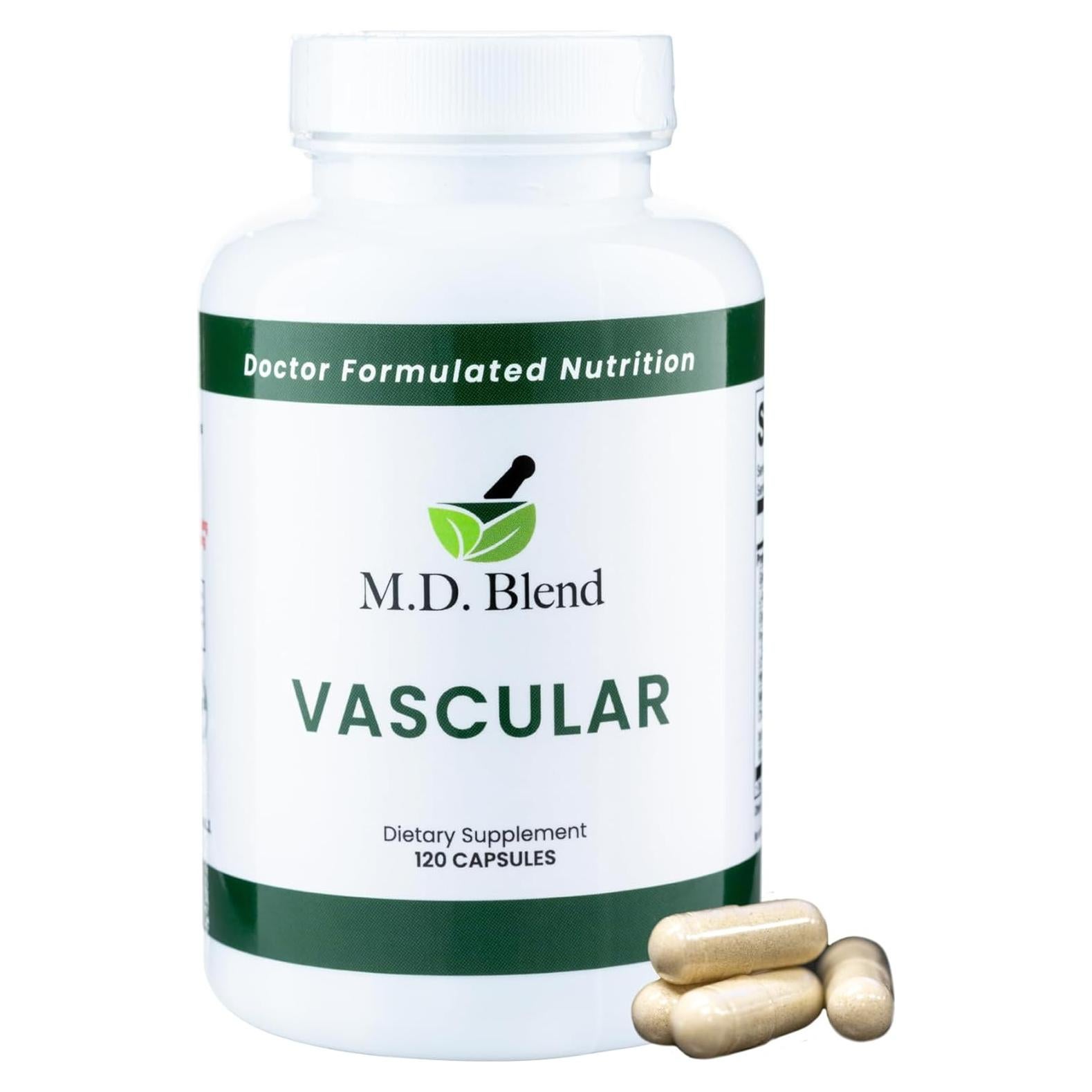 Suplemento Vascular M.D. Blend - 120 Cápsulas de Ajo y Jengibre