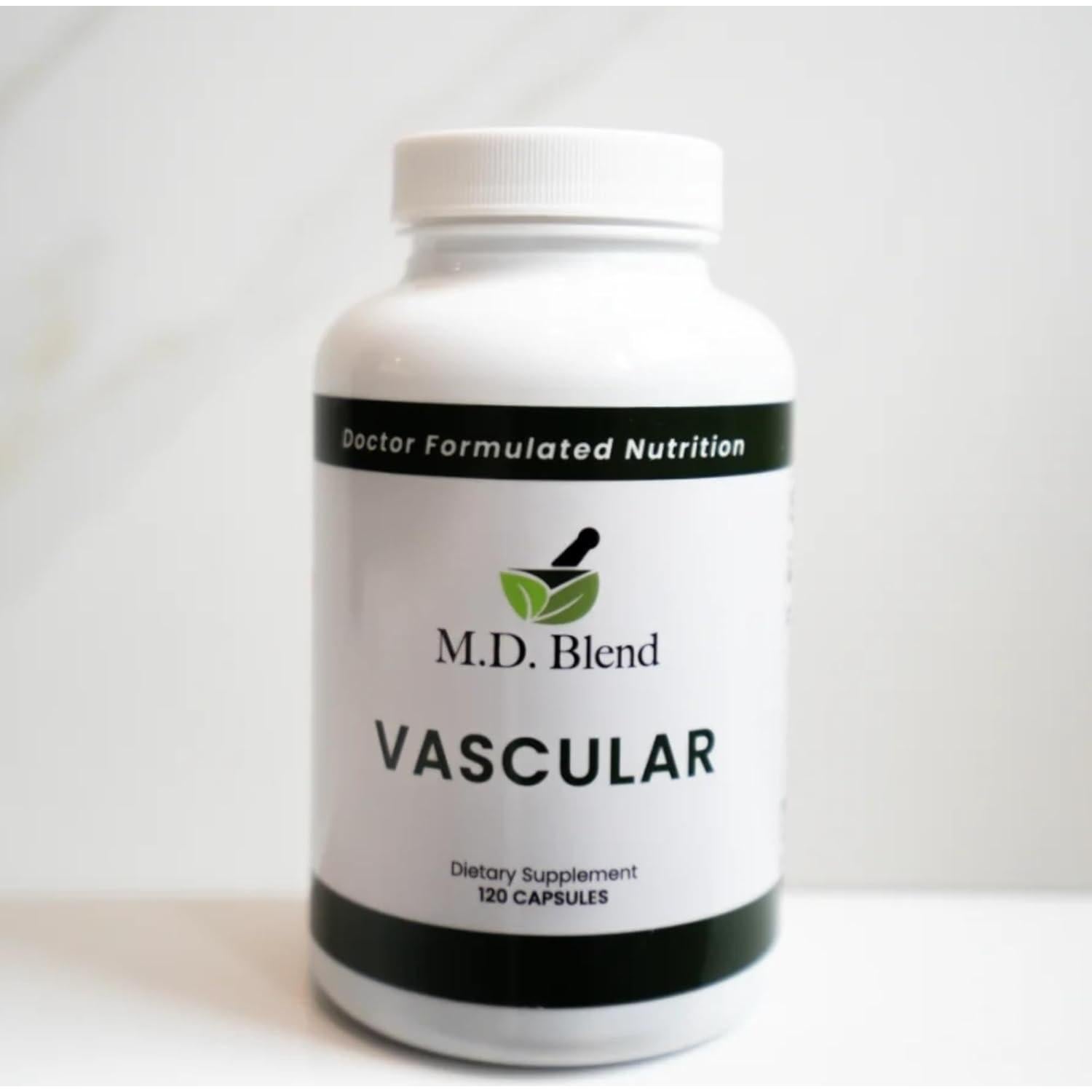 Suplemento Vascular M.D. Blend - 120 Cápsulas de Ajo y Jengibre