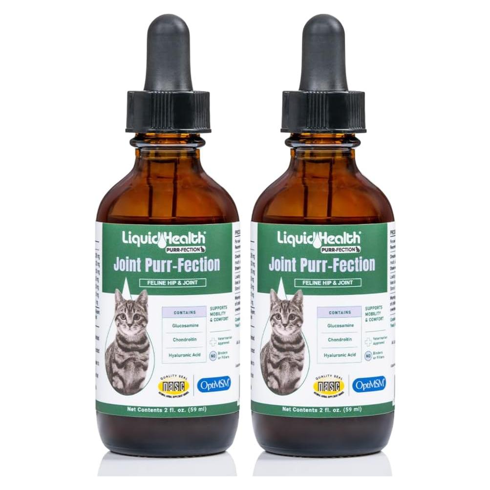 Gotas de Glucosamina Liquid Health para Gatos - 59.15 ml x 2