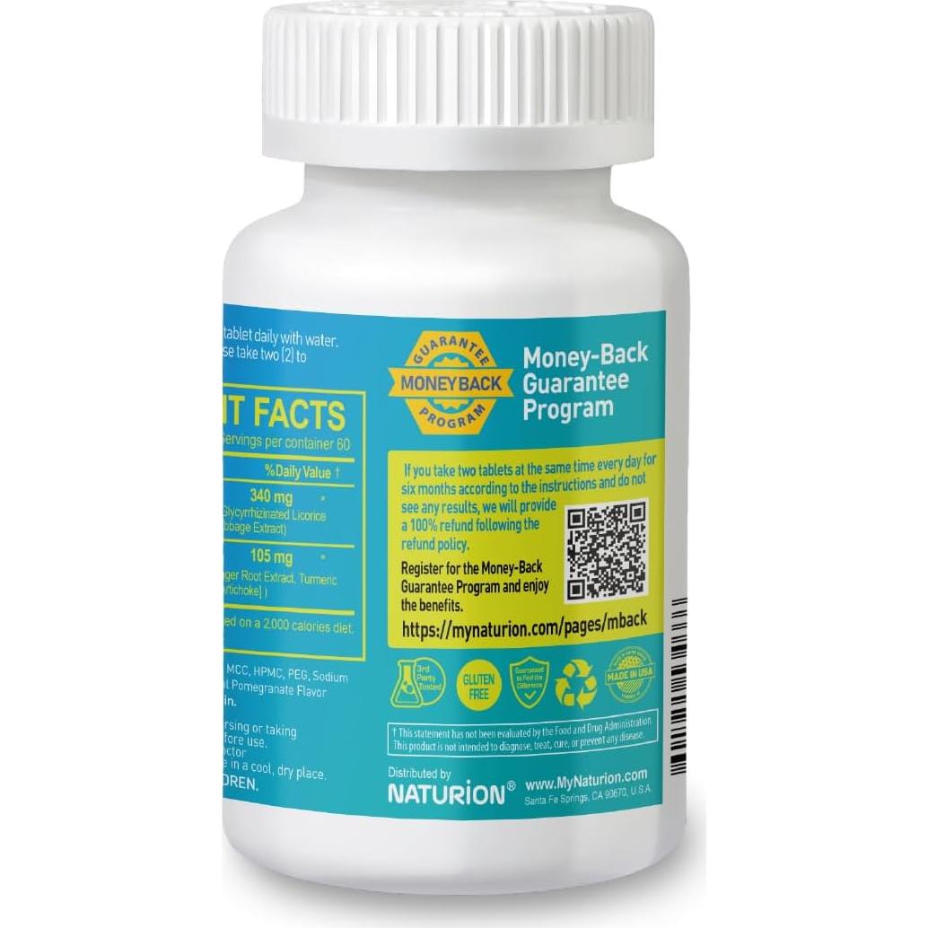 Suplemento Digestivo Naturion - Soporte Gastrointestinal 60 Tabletas