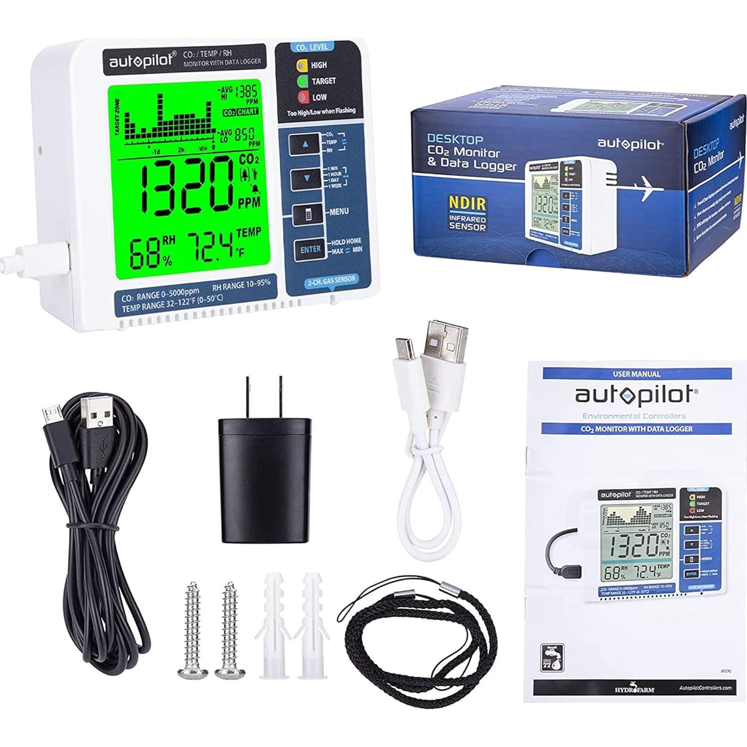 Monitor de CO2 Autopilot APCEM2 con registrador de datos
