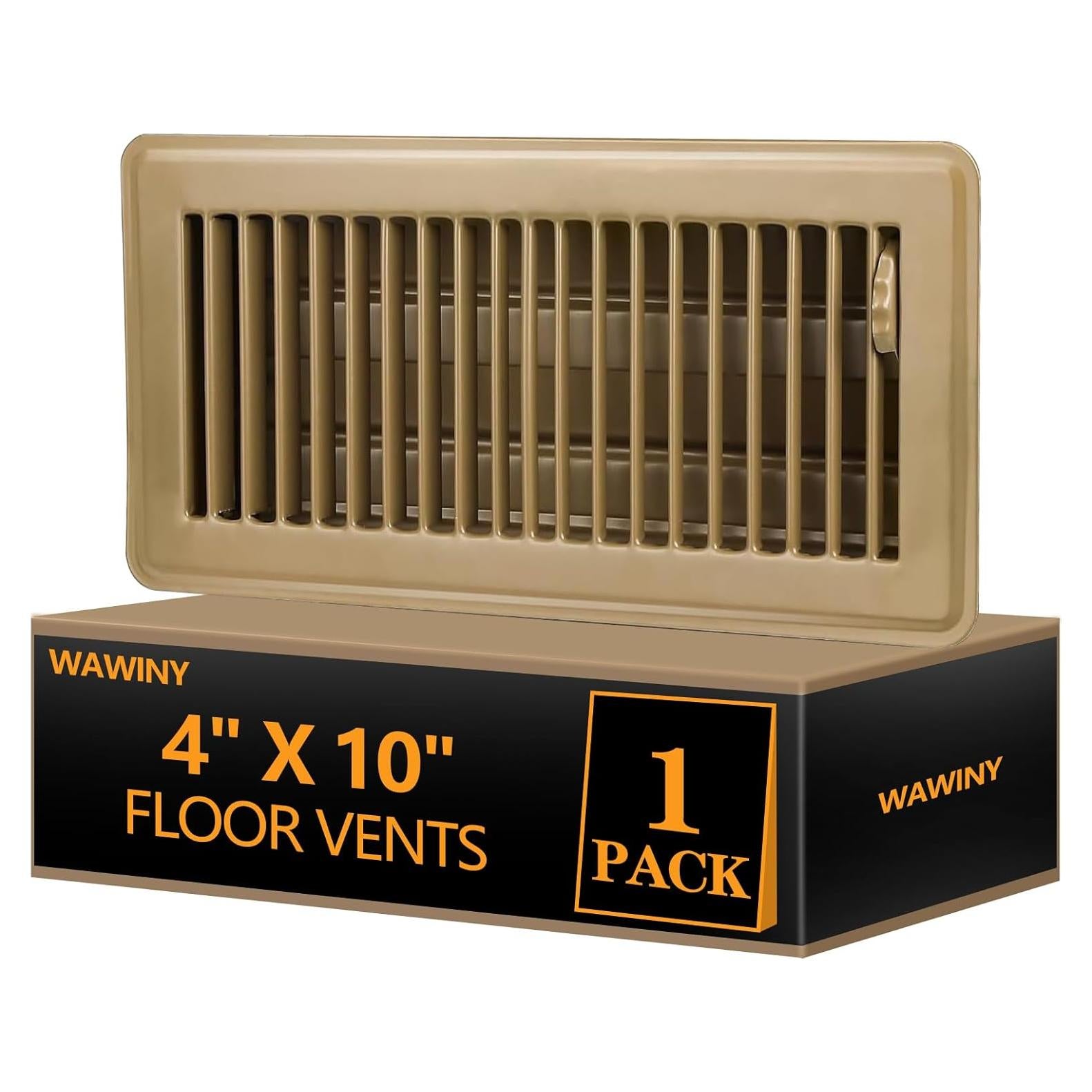 Registro de Piso WAWINY 10x25 cm Acero Marrón Ajustable