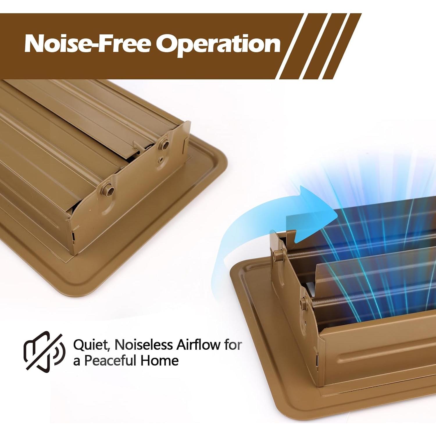 Registro de Piso WAWINY 10x25 cm Acero Marrón Ajustable