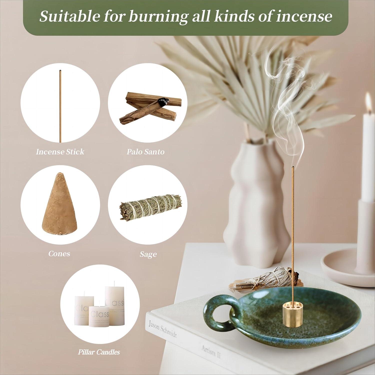 Soporte de Cerámica para Incienso Genérico Azul 12 oz