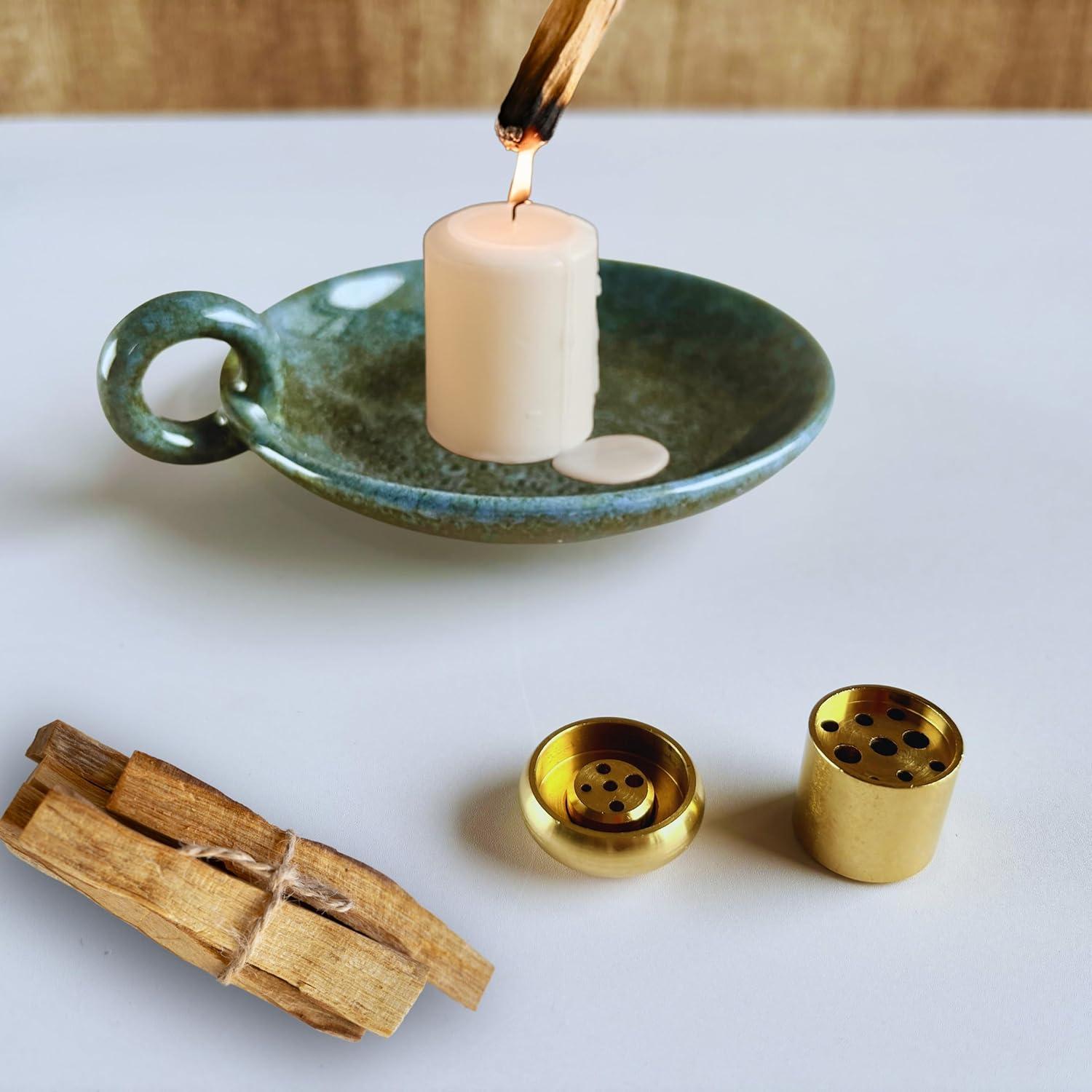 Soporte de Cerámica para Incienso Genérico Azul 12 oz