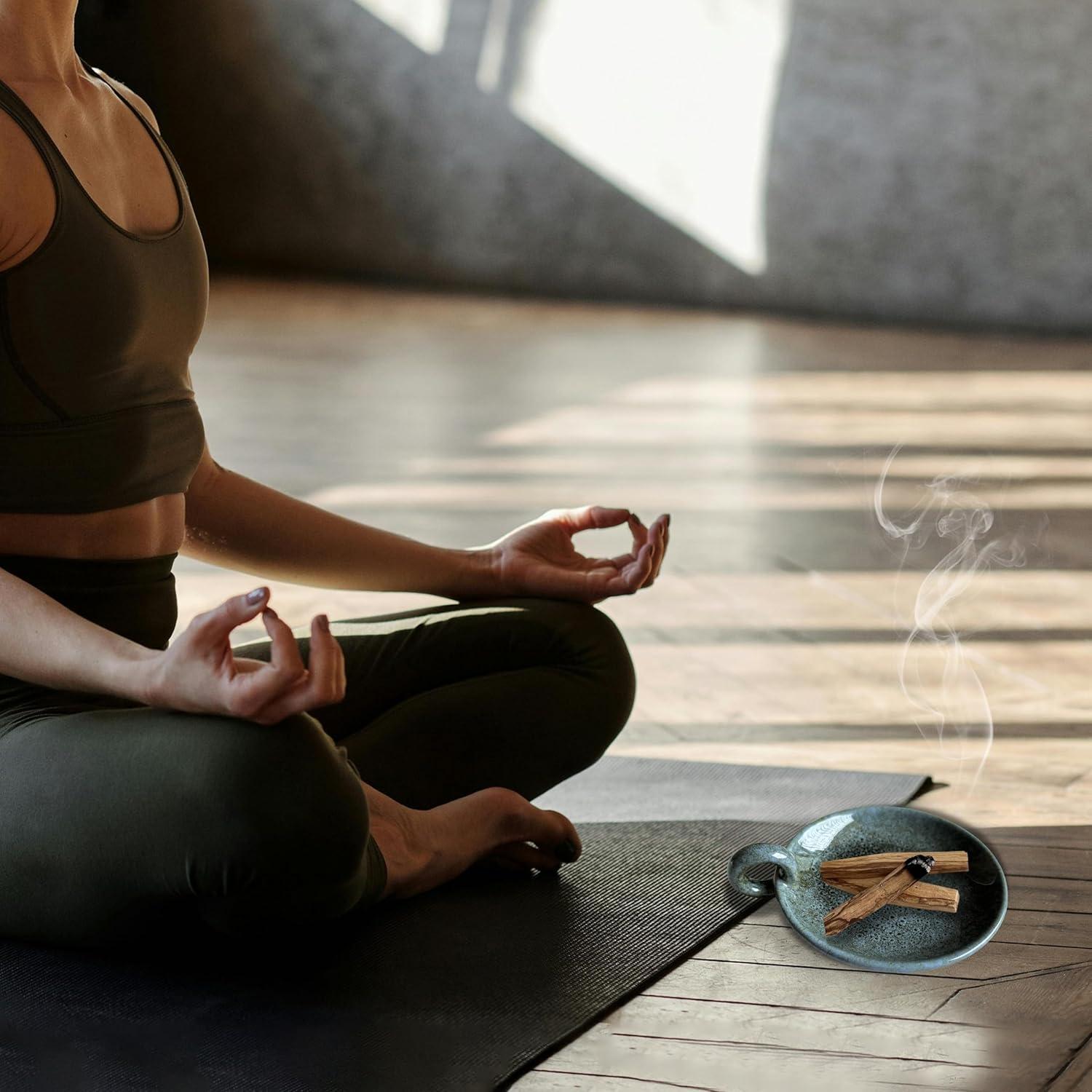 Soporte de Cerámica para Incienso Genérico Azul 12 oz