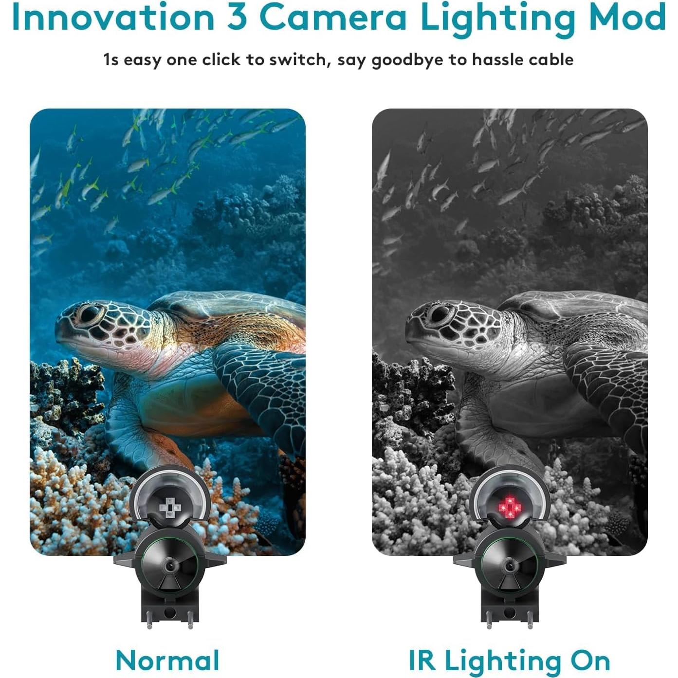 Cámara de Pesca Submarina FourQ HD 4.3" 2500TVL 100FT