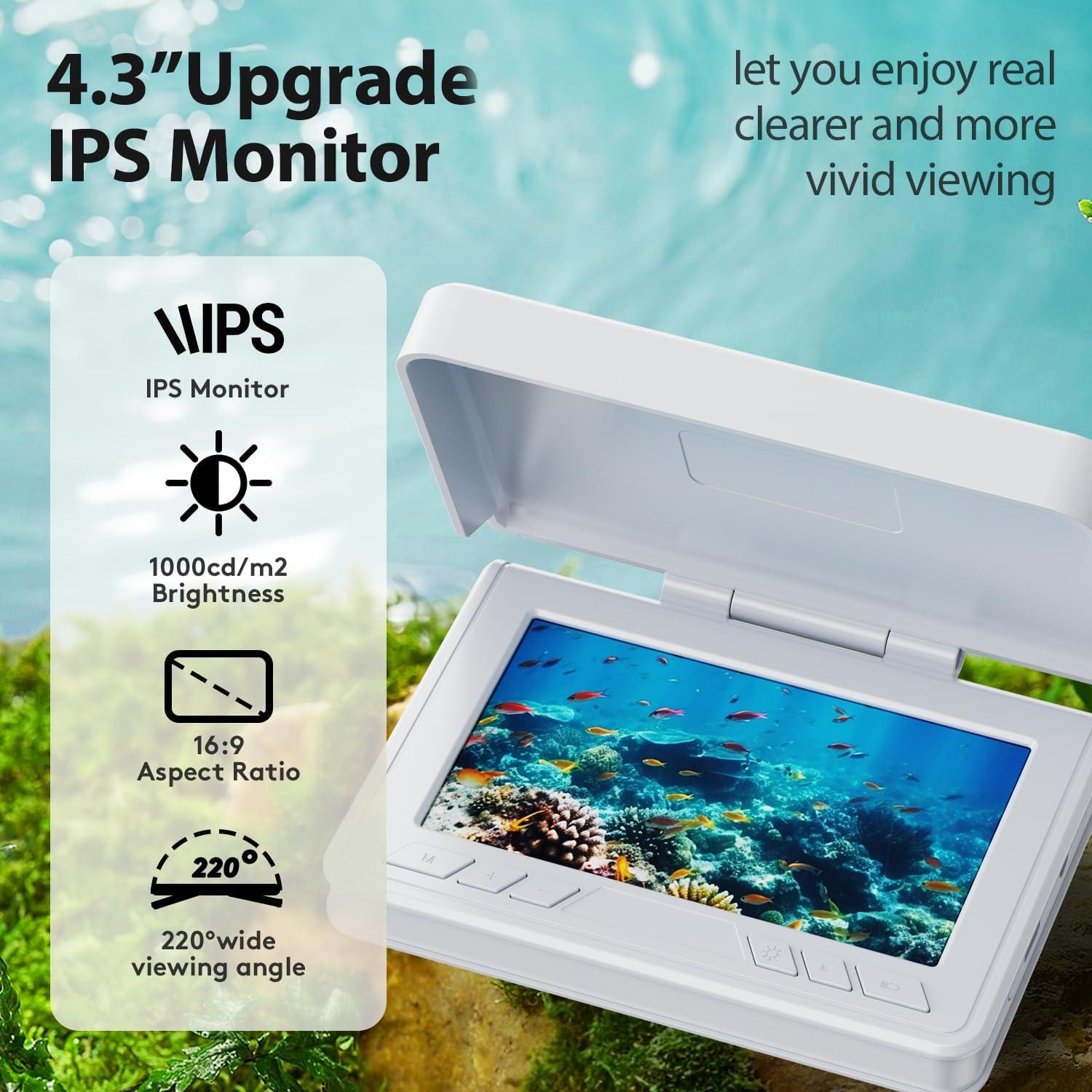 Cámara de Pesca Submarina FourQ HD 4.3" 2500TVL 100FT