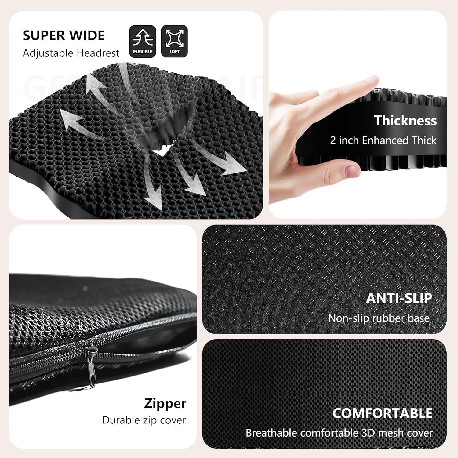 Cojín de Gel Tsmertor para Silla de Oficina y Automóvil 45x37cm