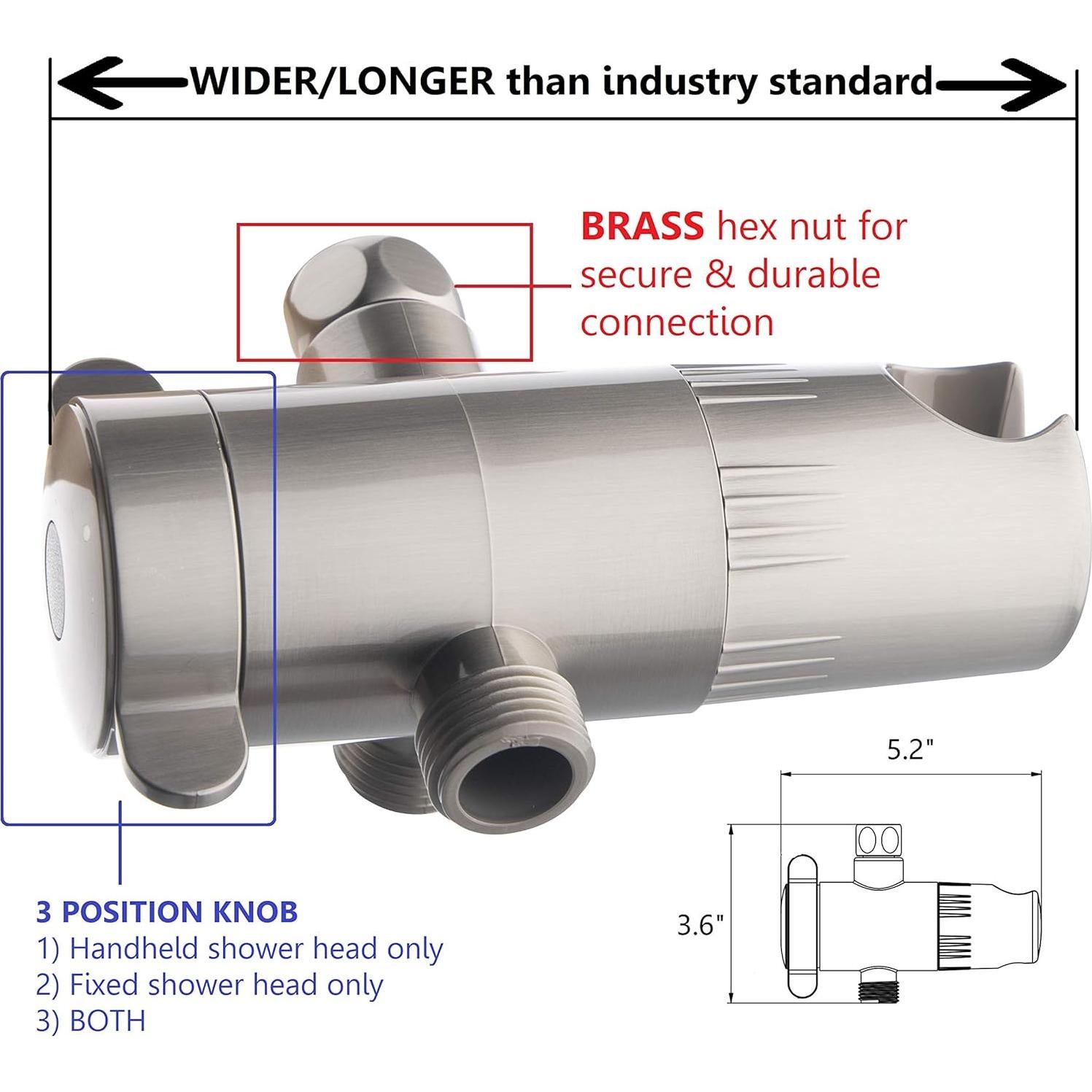 Cabezal de Ducha DUAL Ana Bath 5" Alta Presión 5 Modos