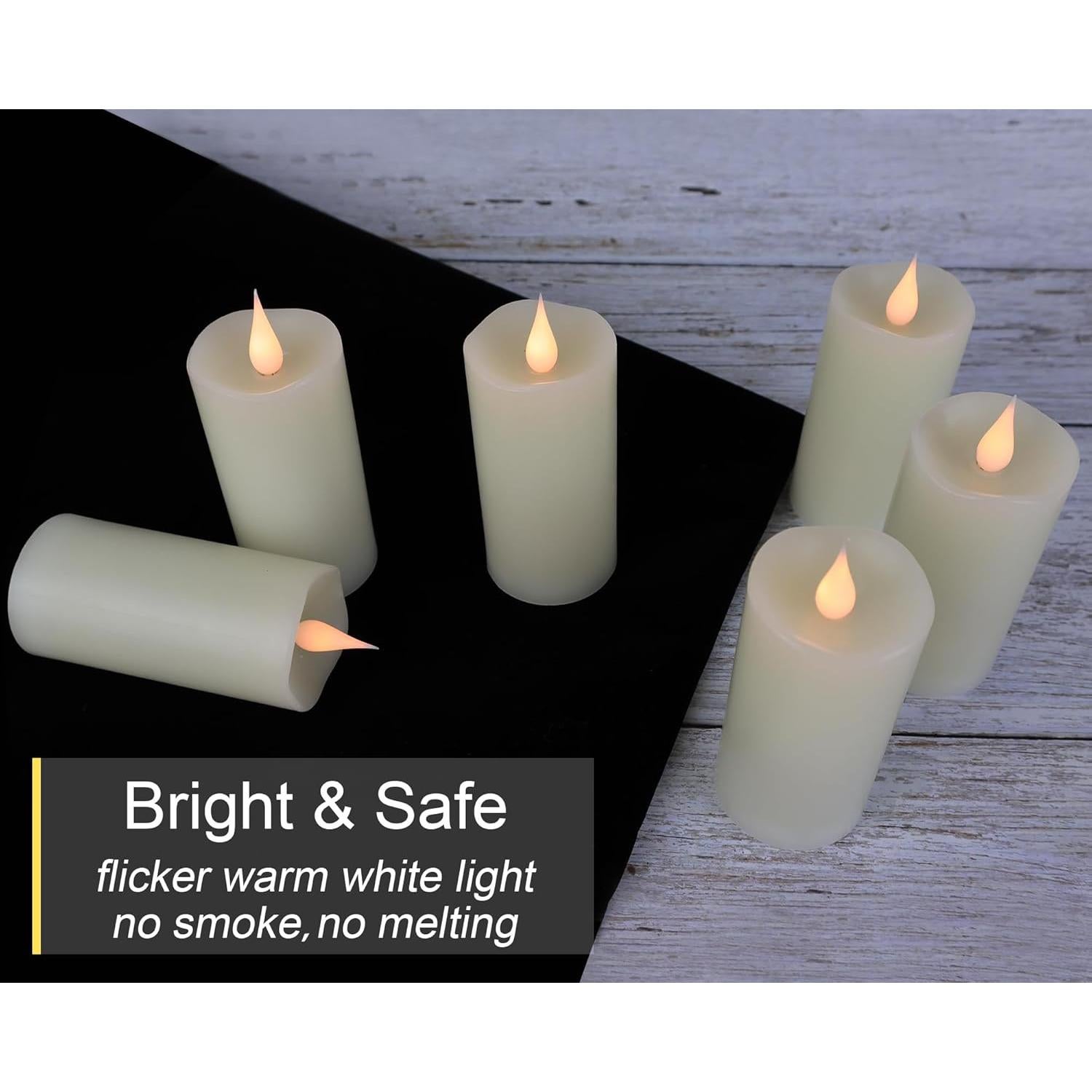 Velas LED Sin Llama 3D Parpadeantes TECHLONG - Paquete de 6