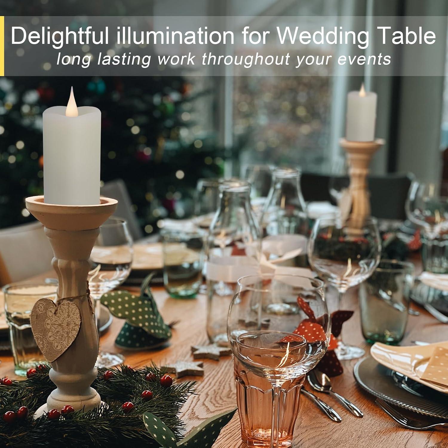 Velas LED Sin Llama 3D Parpadeantes TECHLONG - Paquete de 6