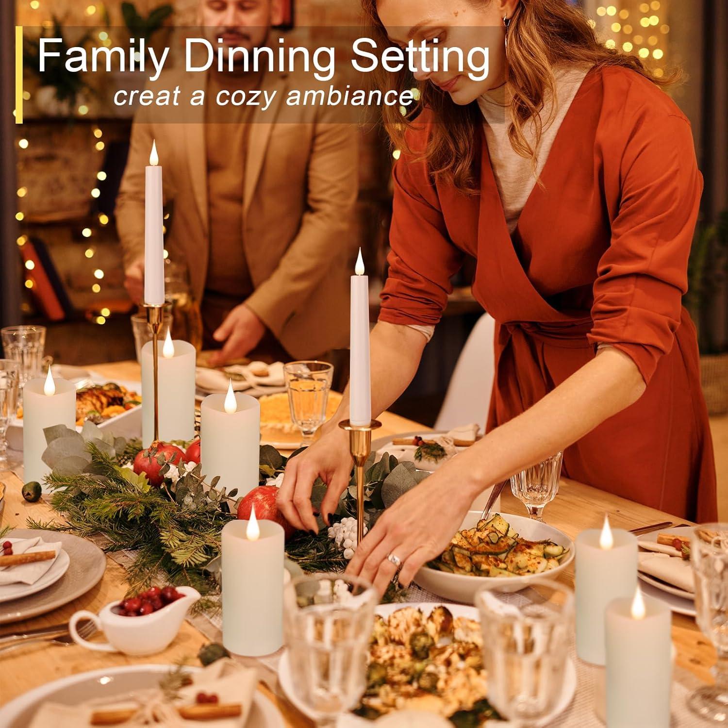 Velas LED Sin Llama 3D Parpadeantes TECHLONG - Paquete de 6