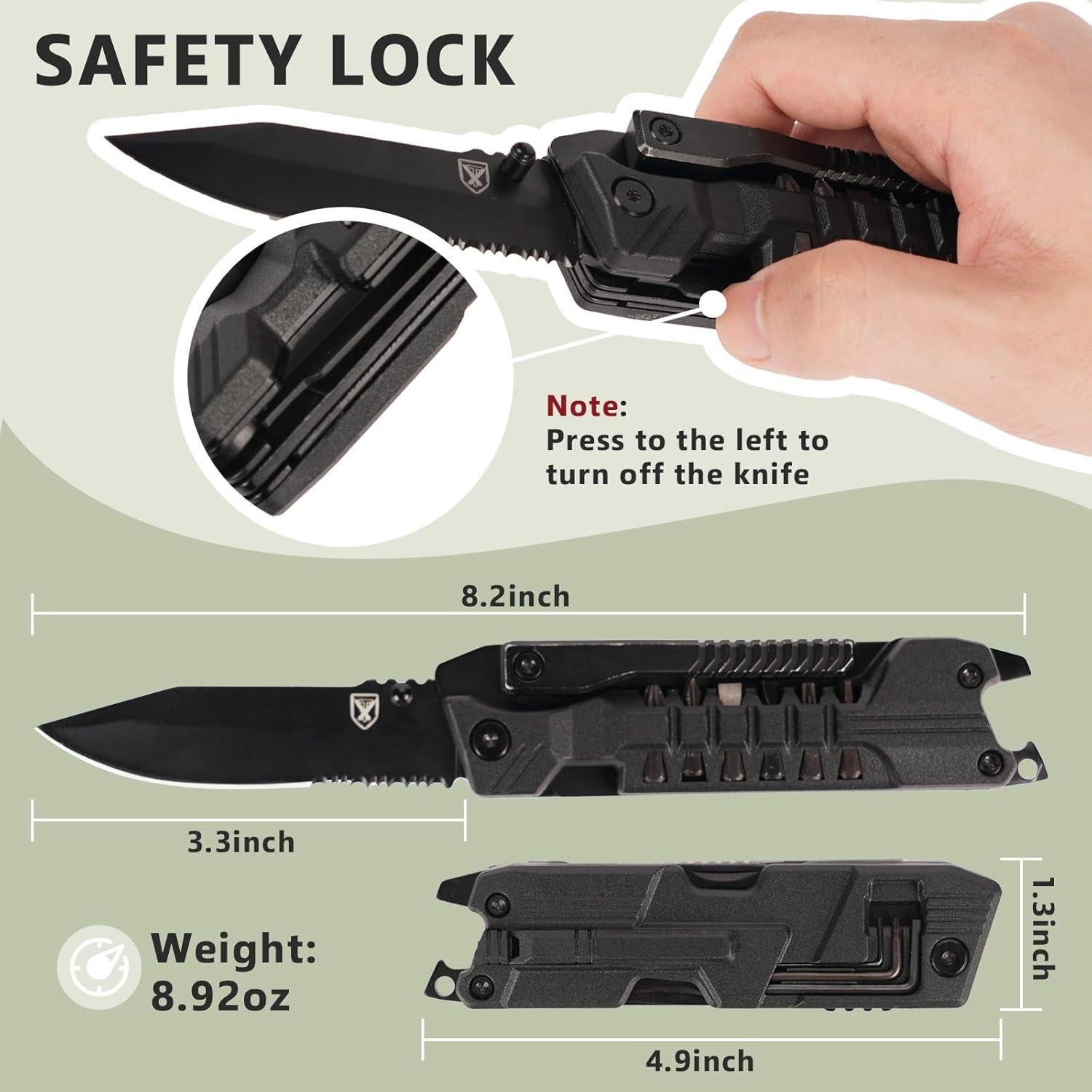 Cuchillo de bolsillo Titorld LJD001 21 en 1 para camping