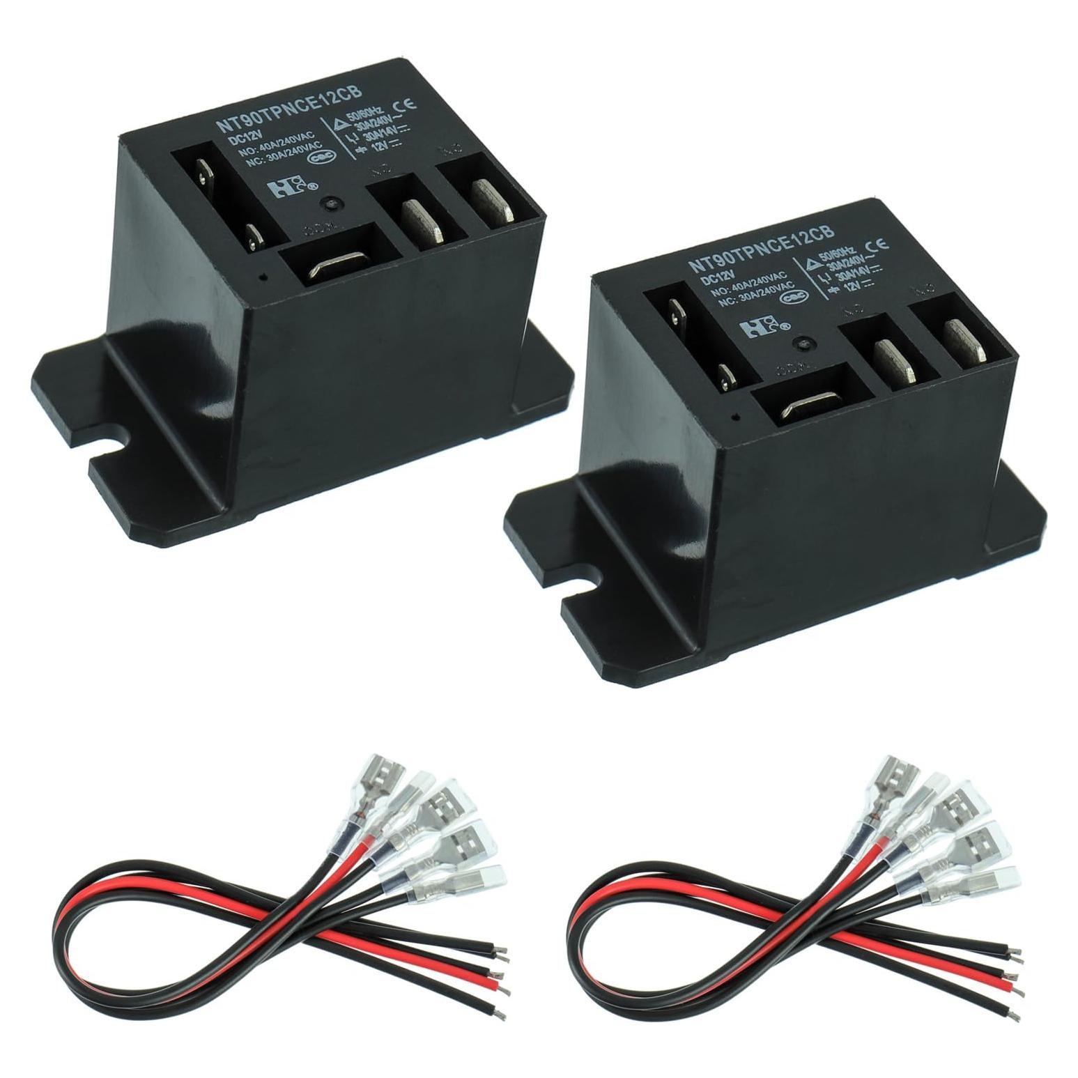 Relé de Potencia EPLZON NT90-DC12V 30A SPDT 240VAC Paquete 2