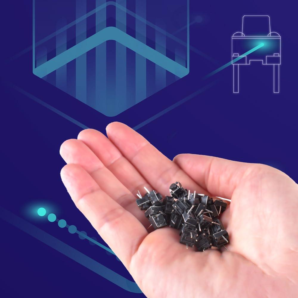 Interruptor Táctil 2 Pines YOUFEN 6x6x5mm 100 Pcs DC 12V