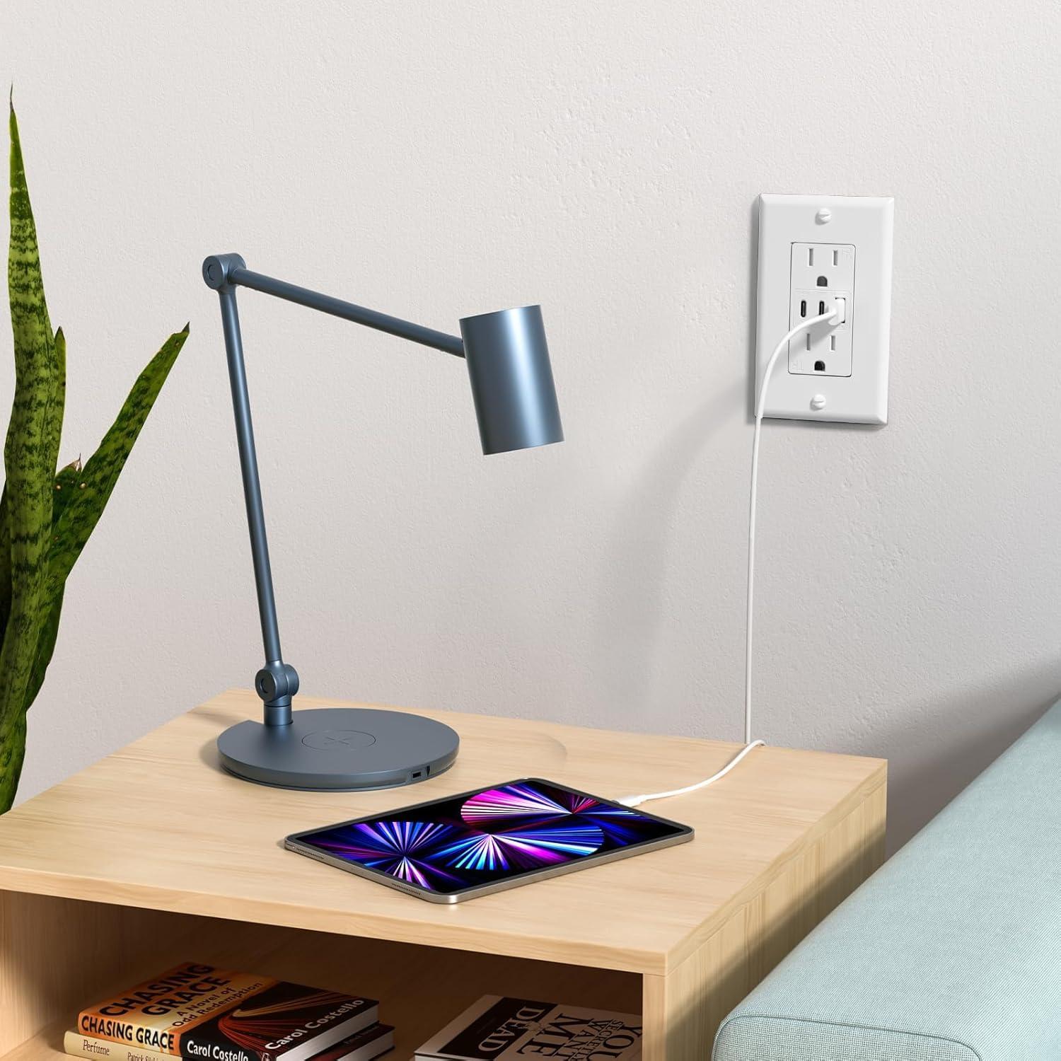 Enchufes de Pared Amico 6 Puertos USB 30W 15A Blanco