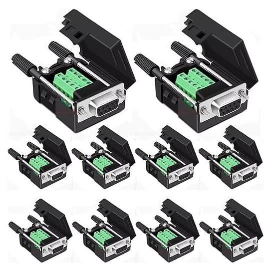 Conector DB9 Femenino Sin Soldadura Willwewon - 10 Piezas