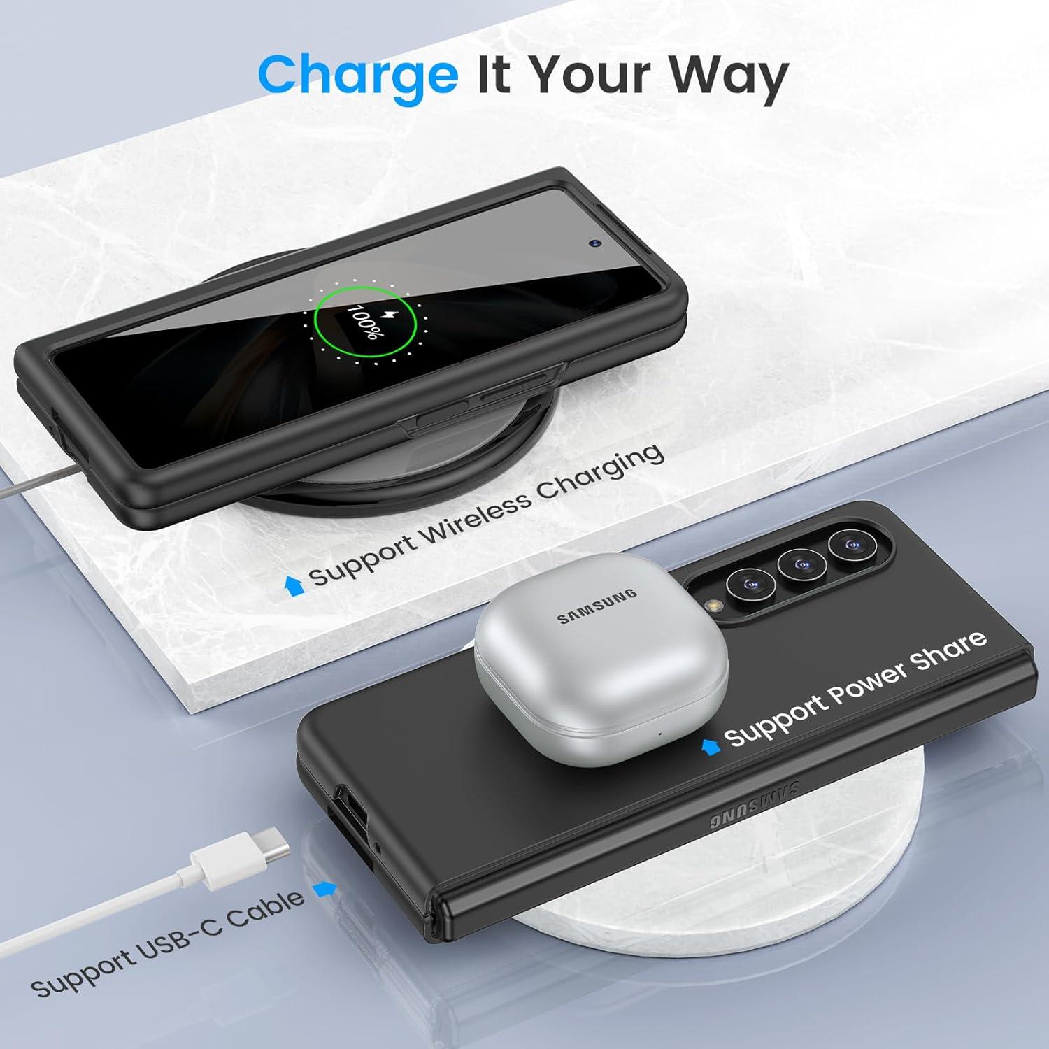 Funda Ruky para Samsung Galaxy Z Fold 4 con Protector Privado