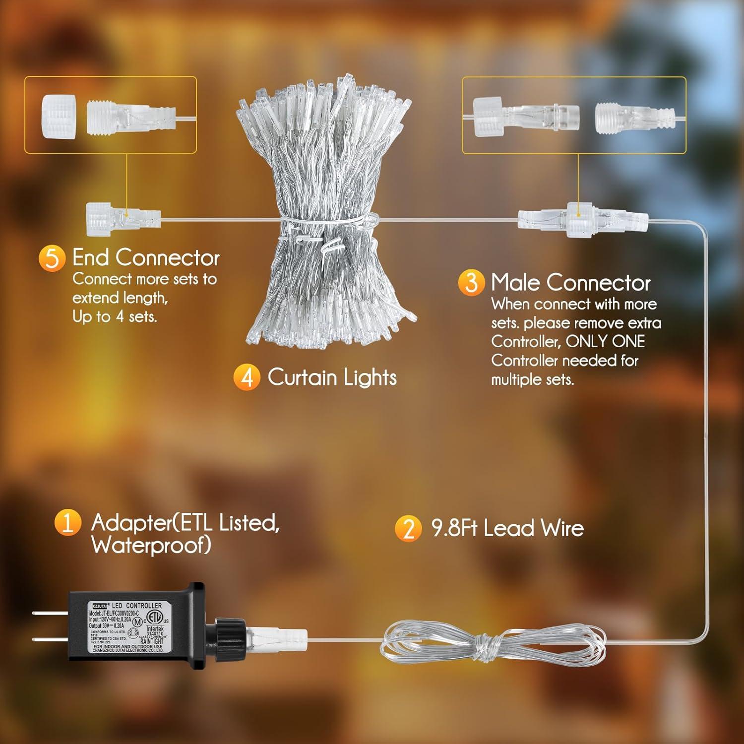 Luces de Cuerda LED Brightown 300 Multicolor 3m con Control Remoto