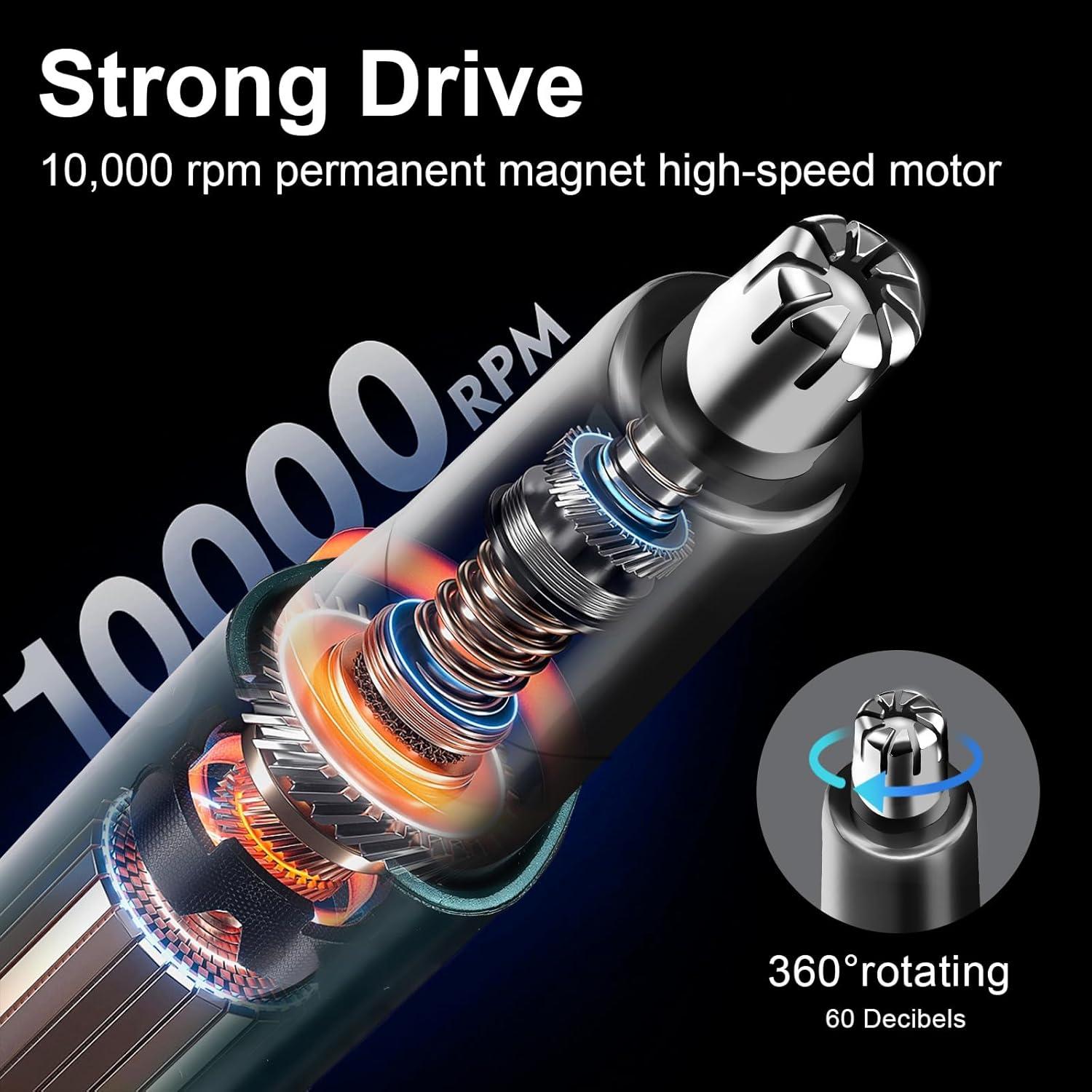 Recortador de Vello Nasal Eléctrico eStraPro S1060 - Carga Tipo-C