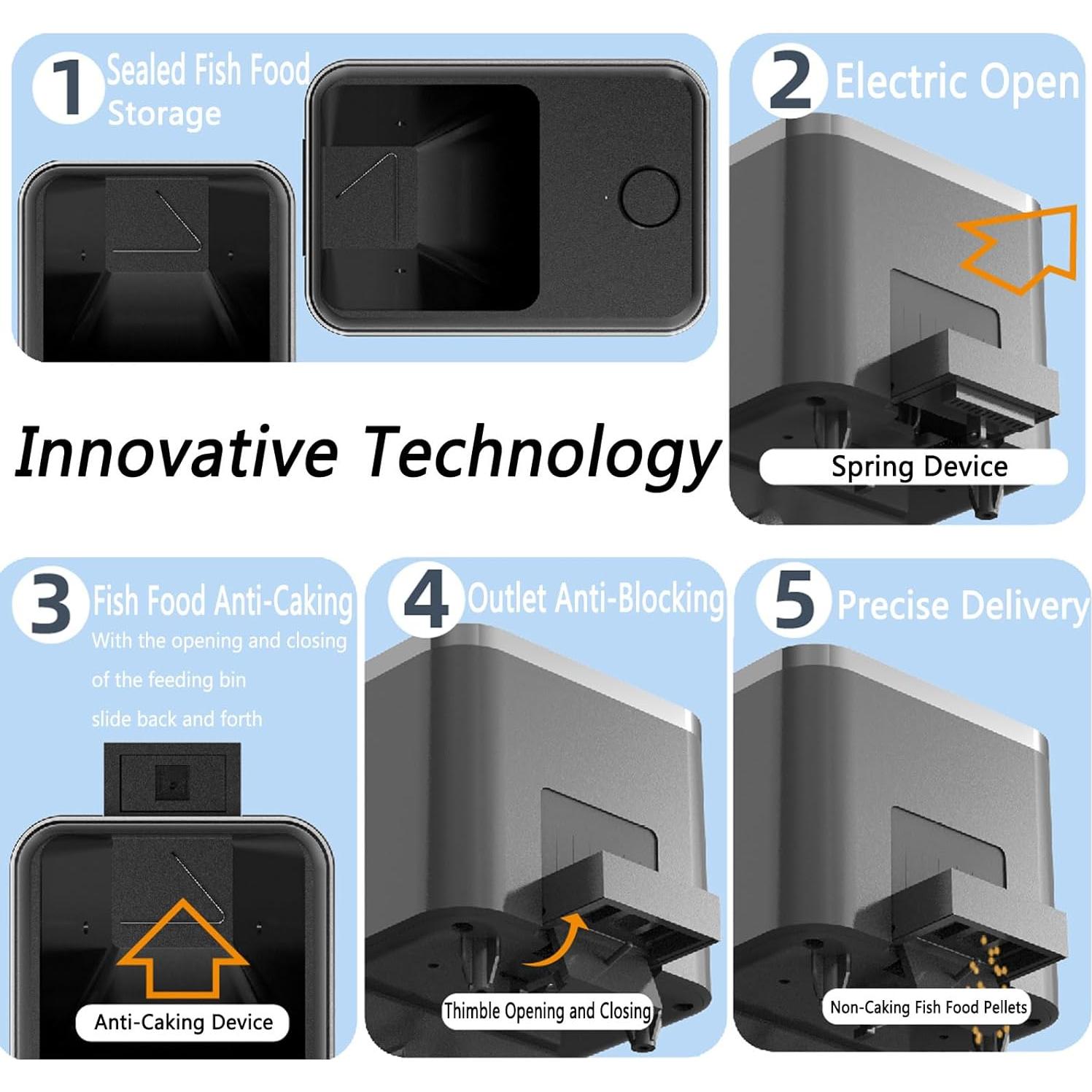 Dispensador Automático de Comida para Peces VSON WP8622L Bluetooth