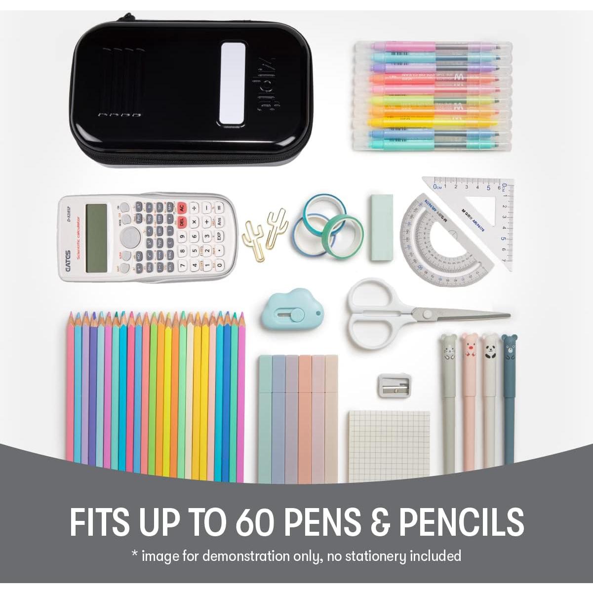 Estuche de Lápices ZIPIT Lock Negro 22.4x13.5cm Cerrable