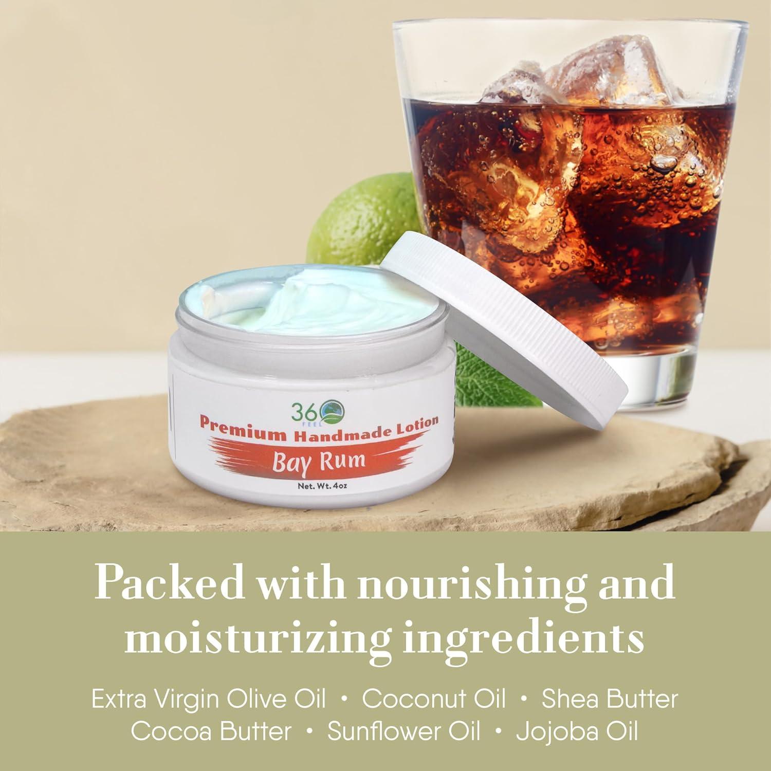 Loción Corporal 360Feel Bay Rum 118ml - Hidratante Natural