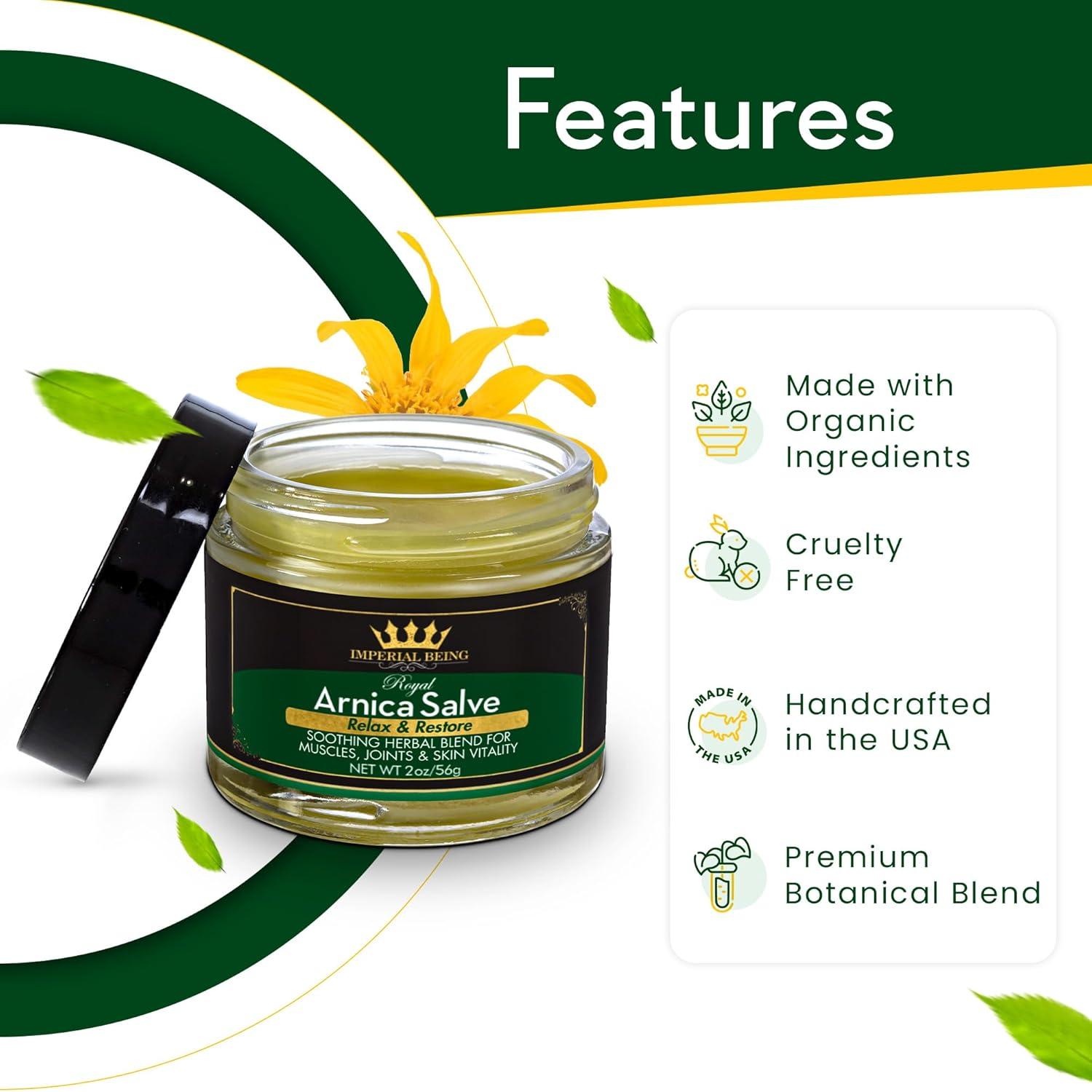 Bálsamo de Arnica Real Imperial Being 56.7g - Alivio Natural