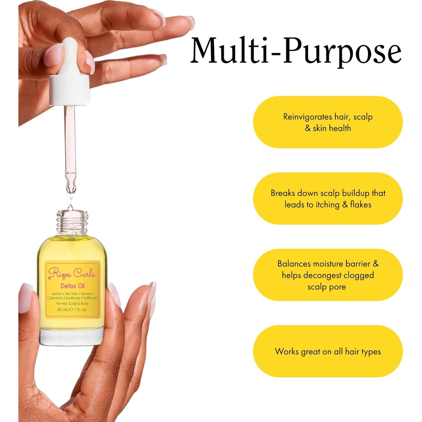 Aceite Detox Rizos Curls 28.35 g - Equilibra Cuero Cabelludo