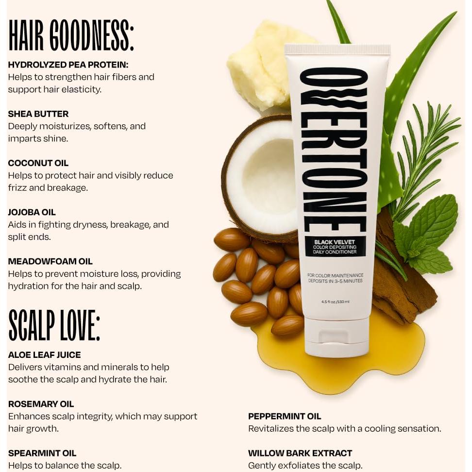 Acondicionador Deposito de Color oVertone 133 ml Terciopelo Negro