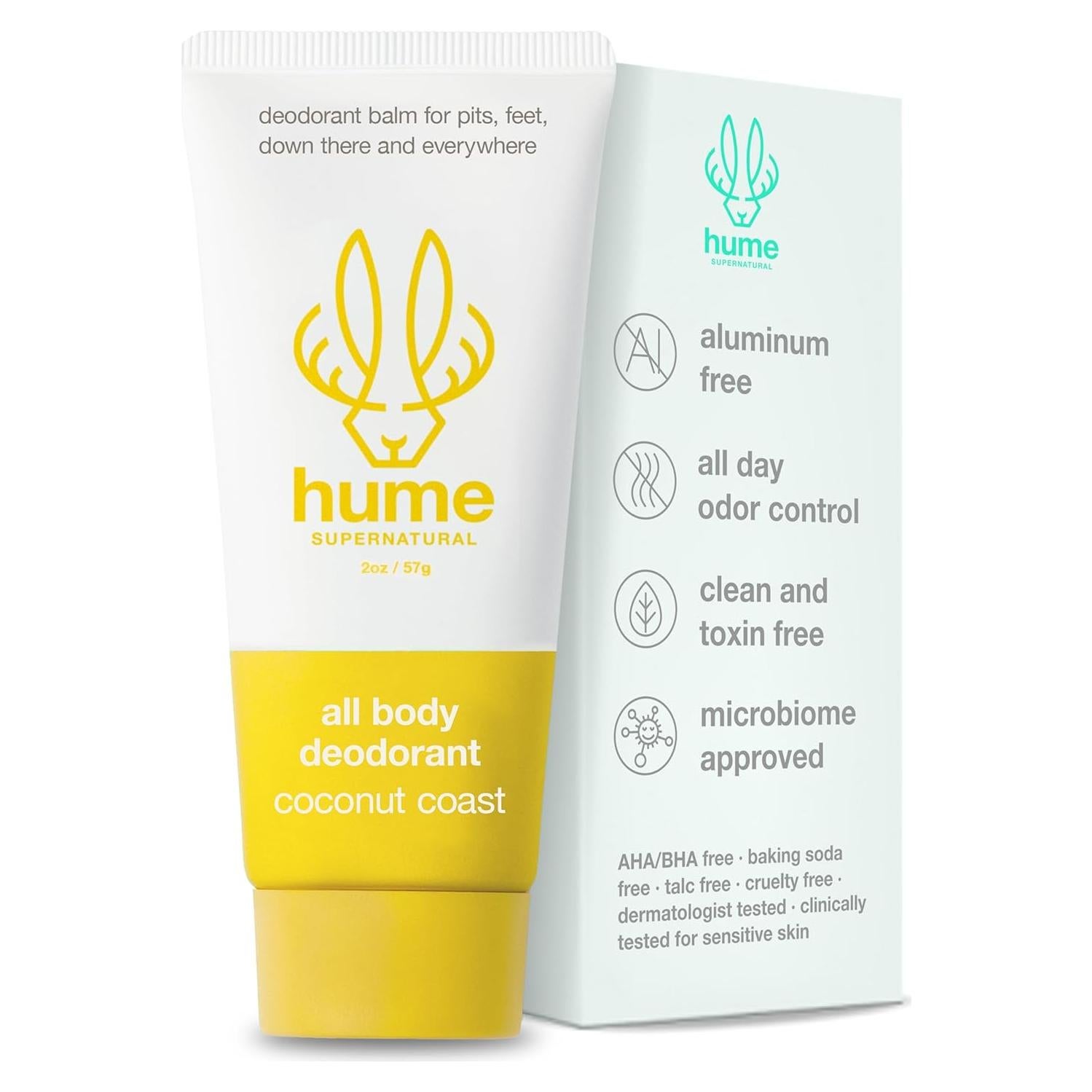 Desodorante Hume Supernatural Todo el Cuerpo 59g - Sin Aluminio