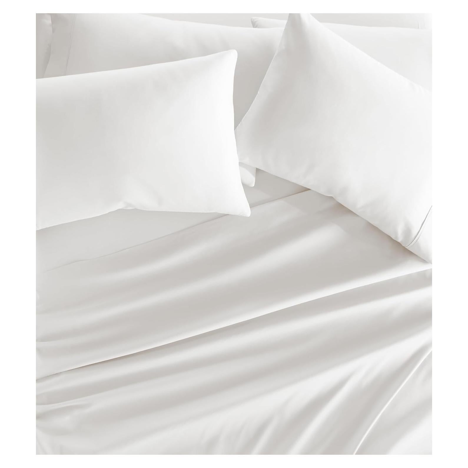 Juego de Sábanas Twin Microfibra Linen Market 3 Piezas Blanco