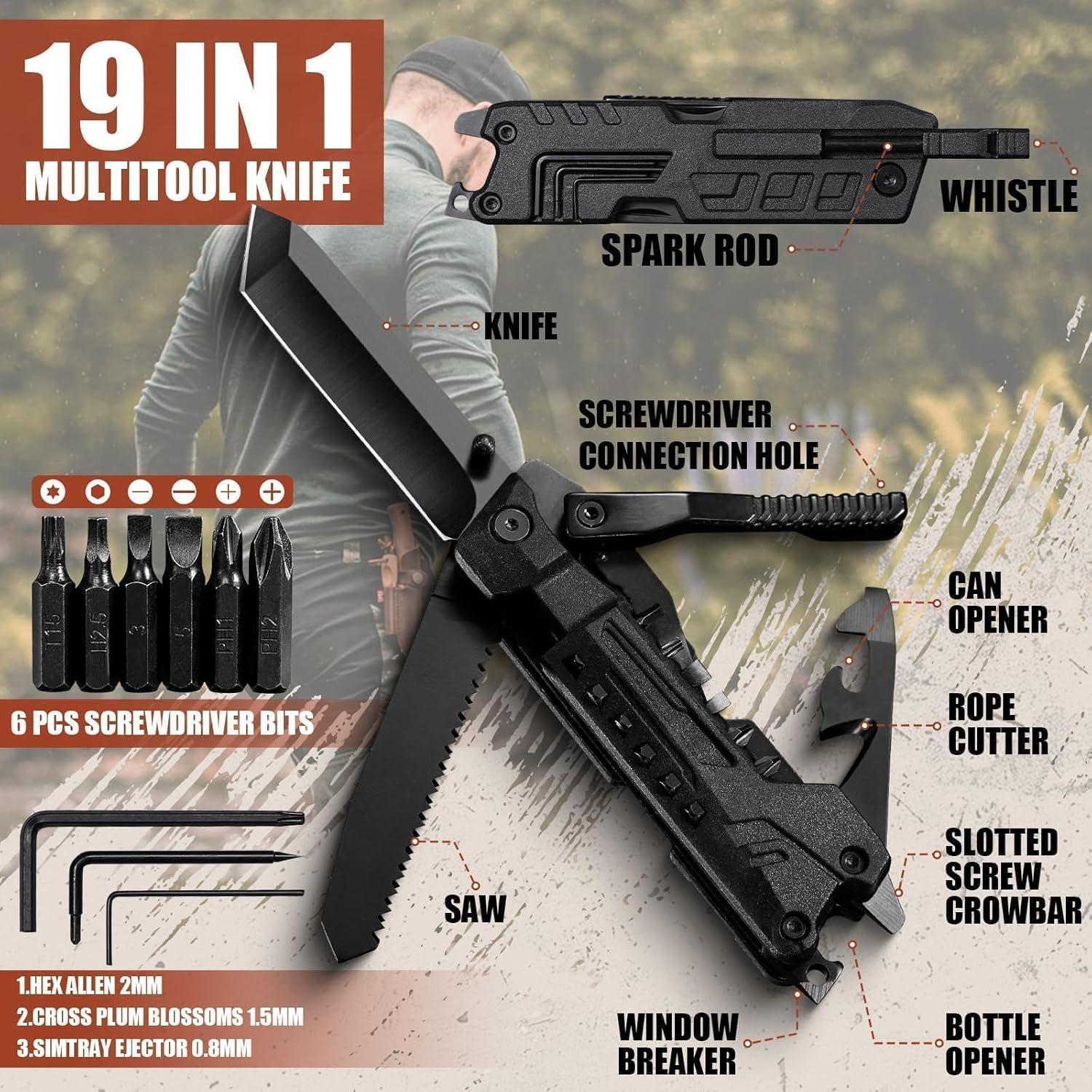 Cuchillo Multiherramienta Freelander 19 en 1 con Clip