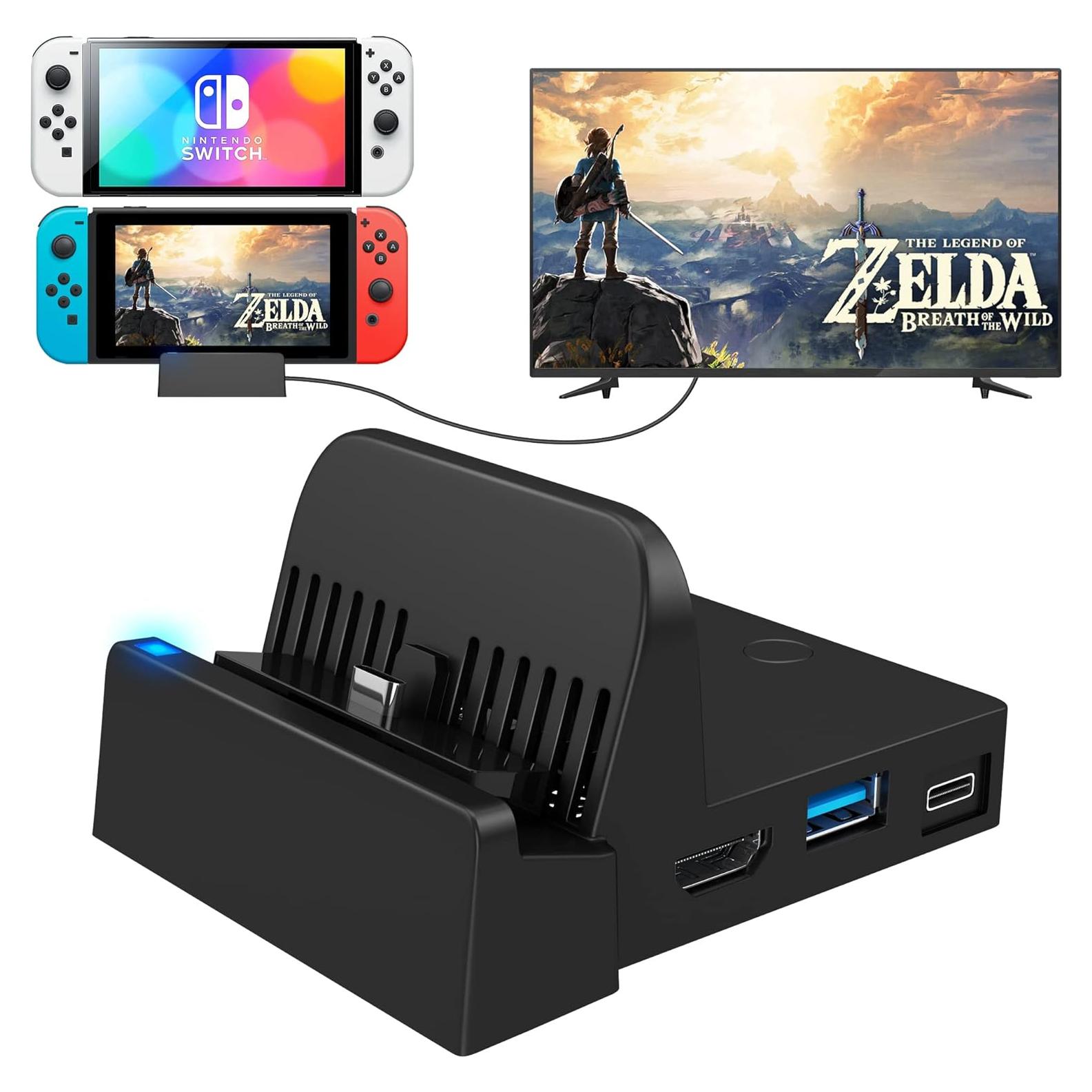 Dock de Carga Ukor para Nintendo Switch - HDMI y USB 3.0