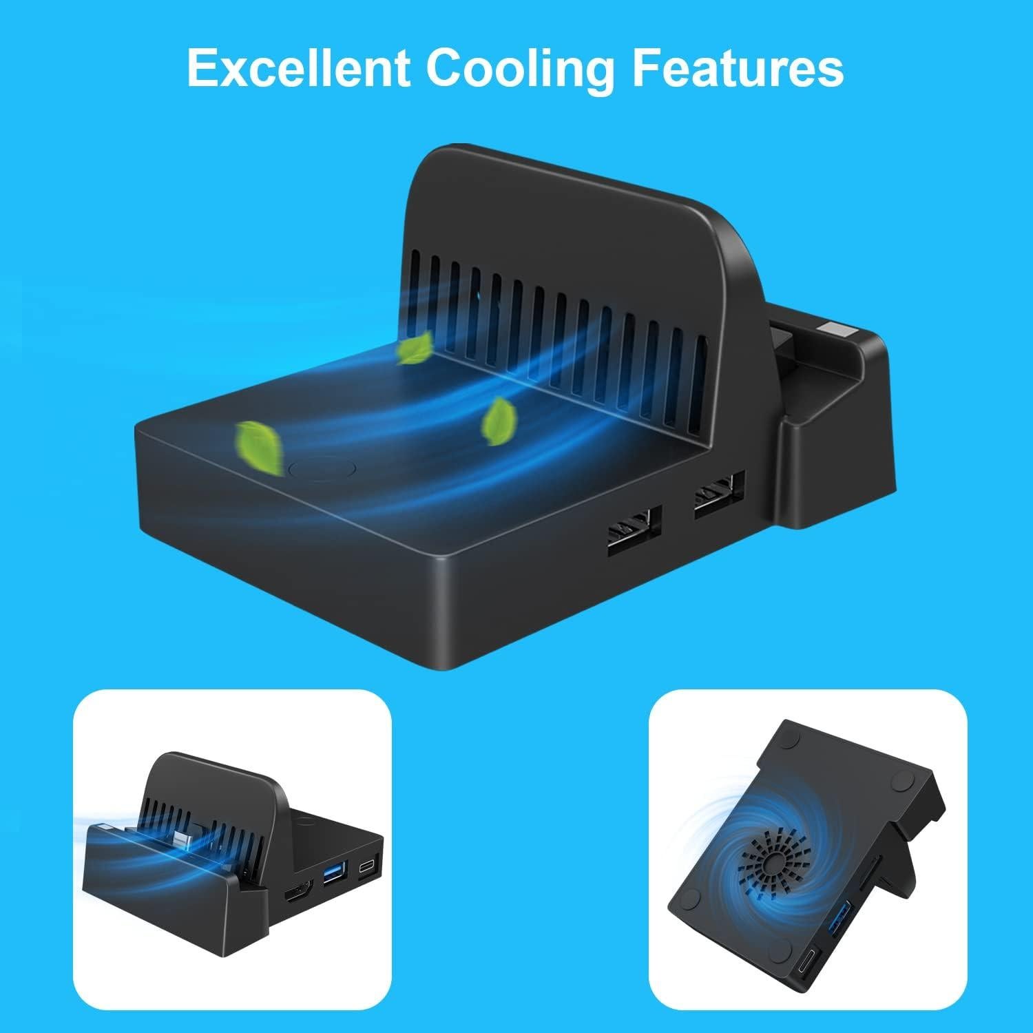 Dock de Carga Ukor para Nintendo Switch - HDMI y USB 3.0