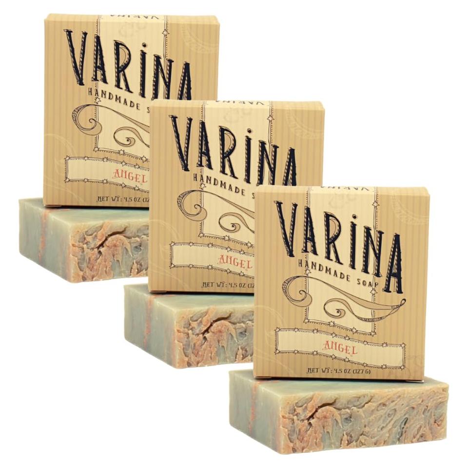 Jabón de Barra Angel Natural Varina - 3 Piezas para Piel Sensible