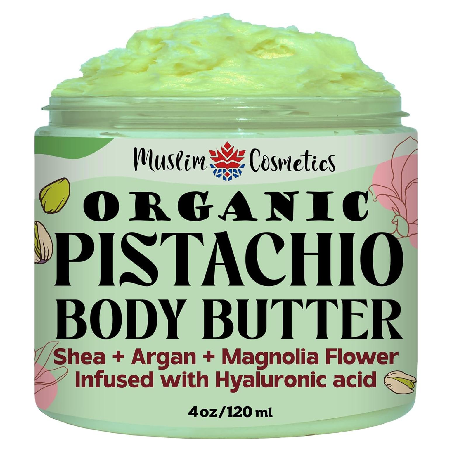 Manteca Corporal Orgánica de Pistacho 120ml - Cosméticos Musulmanes
