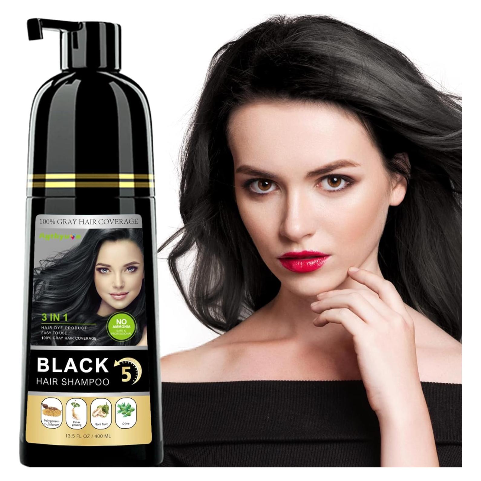 Champú Tinte Natural 3 en 1 Onilyua 400ml Negro Sin Amoníaco