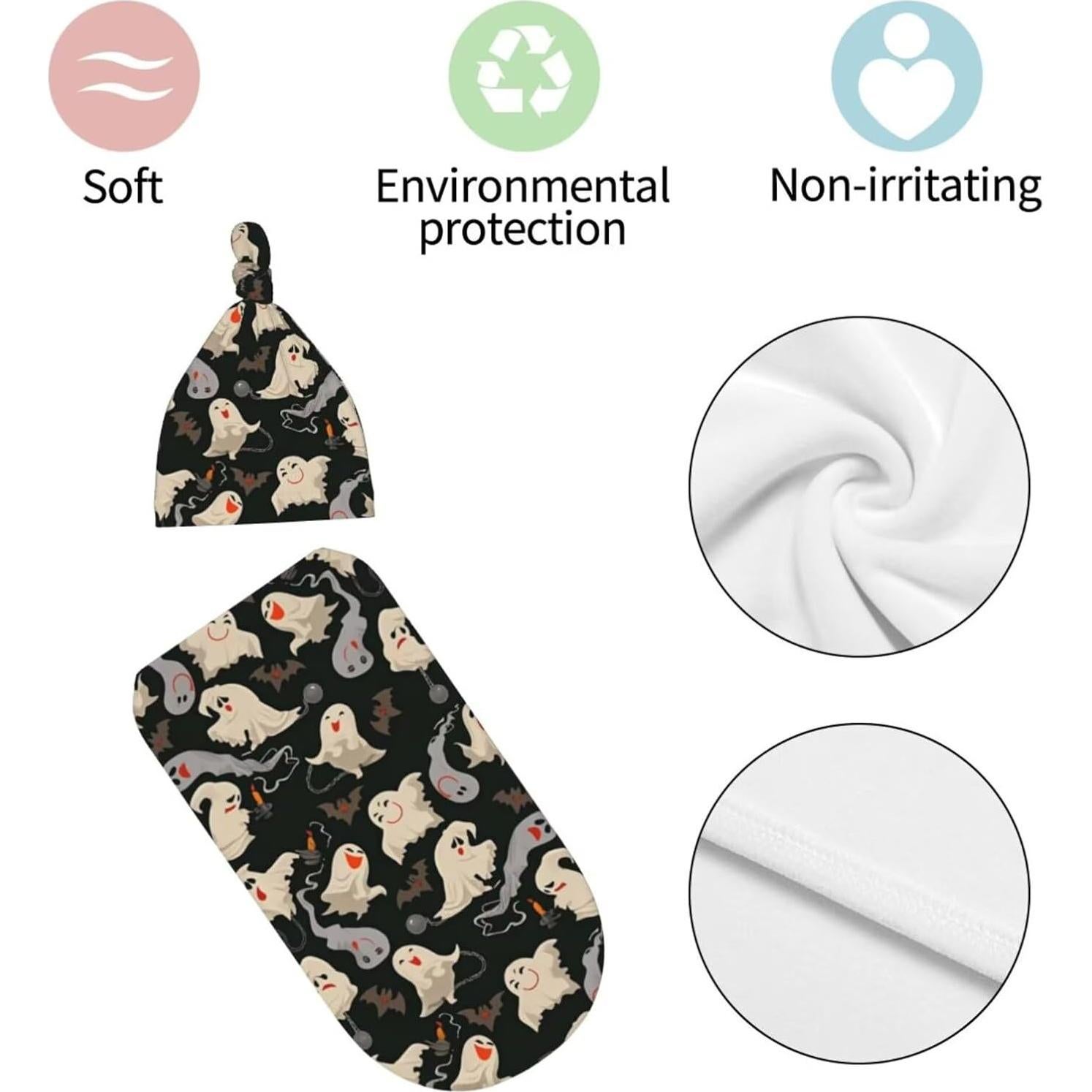 Manta de Envueltos para Recién Nacidos DTYYFBSN Hallowmas