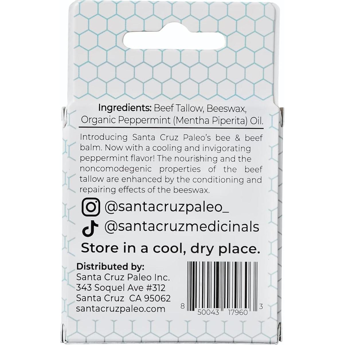 Bálsamo Labial Natural Santa Cruz Paleo Menta - 4 Barras