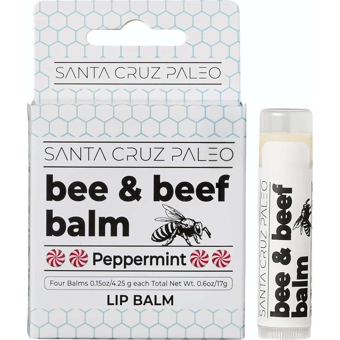 Bálsamo Labial Natural Santa Cruz Paleo Menta - 4 Barras