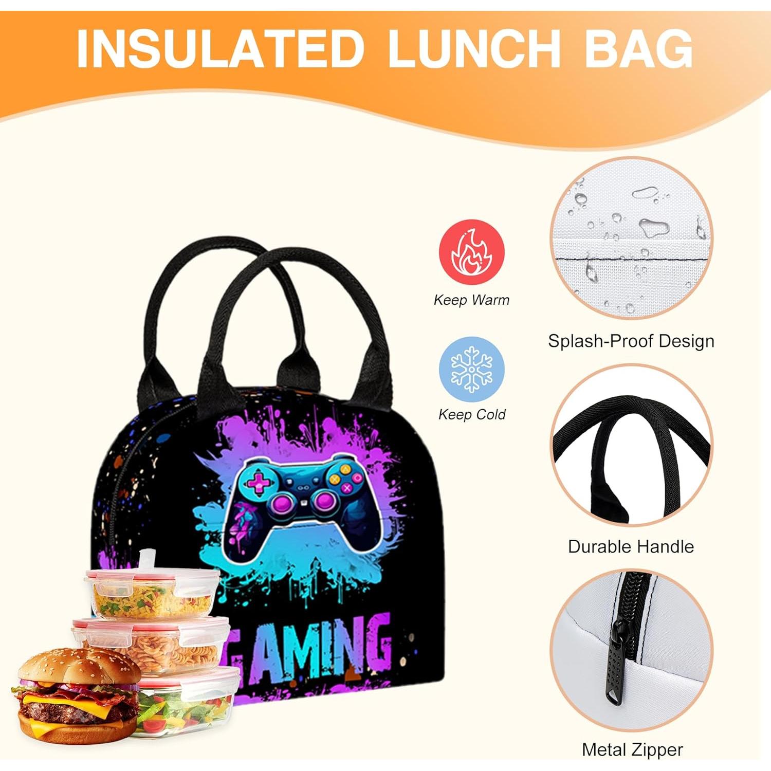 Juego de Mochila Escolar 3 Piezas Ansteade Negro 17 Pulgadas