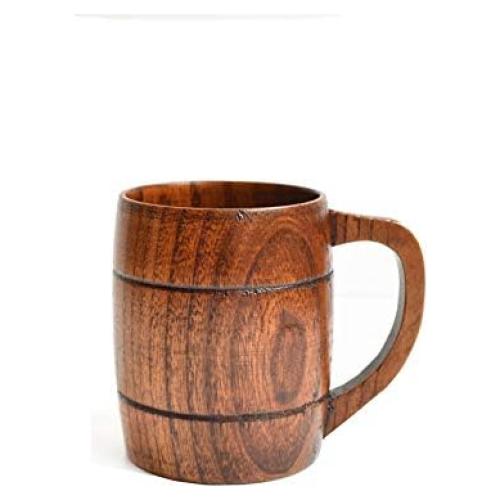Taza de Madera Natural HomeImpel 300ml para Bebidas Calientes