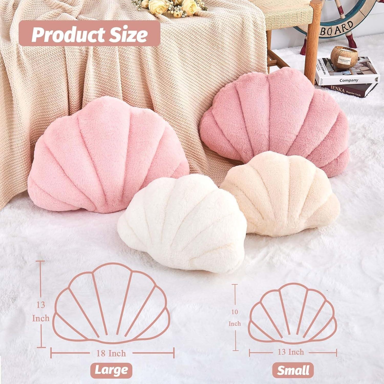 Almohada Decorativa VBGYA Concha Beige 33x25 cm Suave