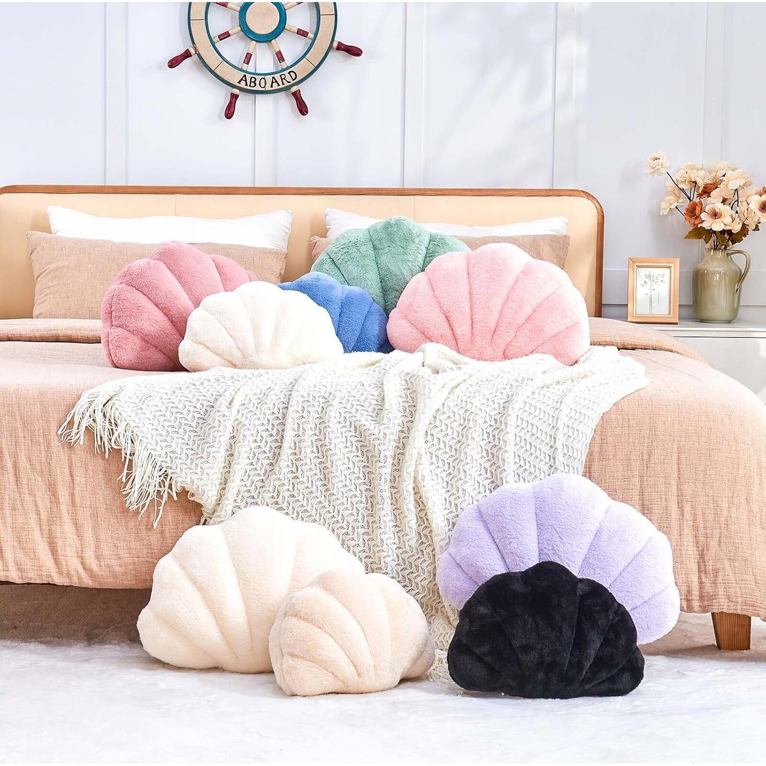 Almohada Decorativa VBGYA Concha Beige 33x25 cm Suave