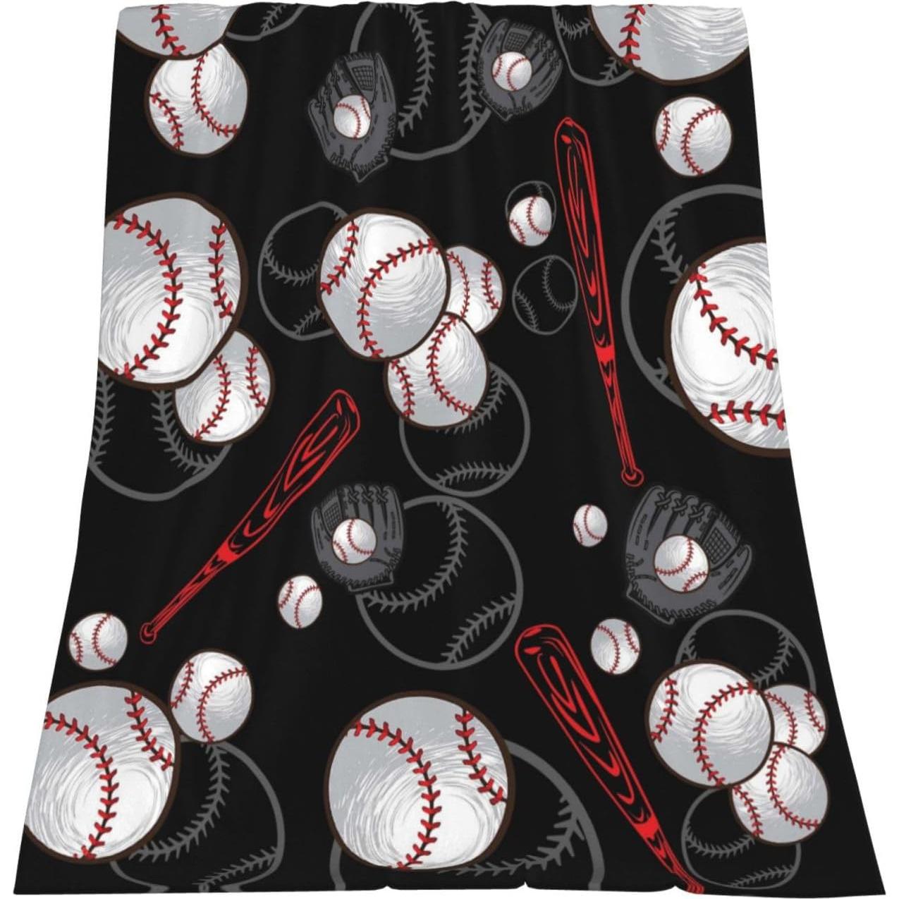 Manta de Forro Polar VIMIE Béisbol 152x127 cm Suave y Cálida