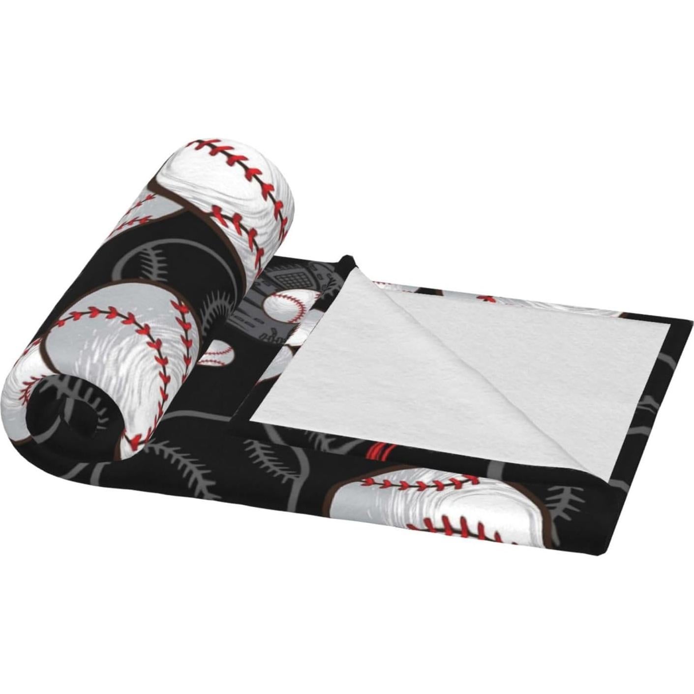 Manta de Forro Polar VIMIE Béisbol 152x127 cm Suave y Cálida