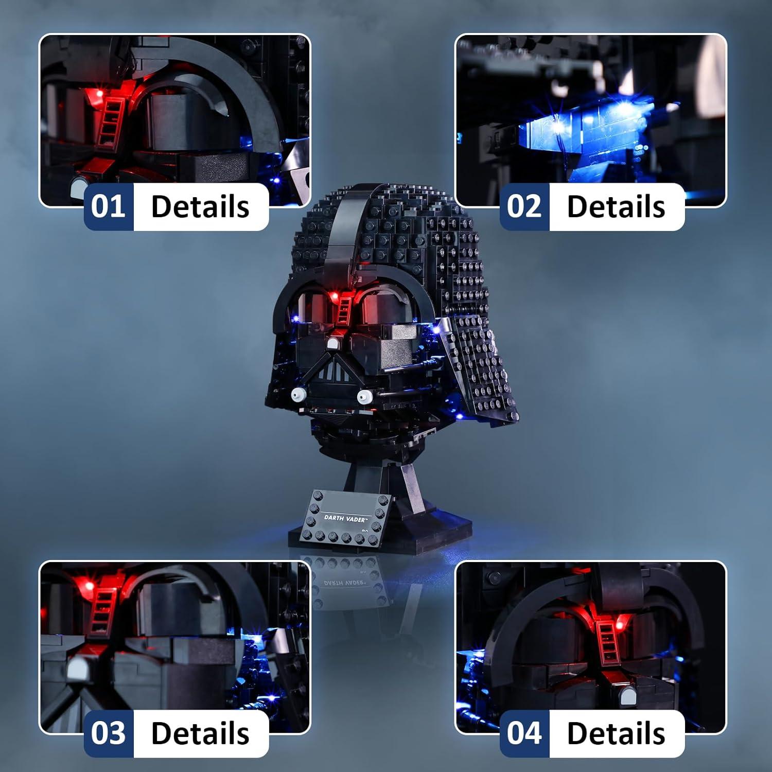 Kit de luces LED para casco Darth Vader Lego 75304